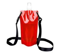 Generisch de agua plegable, portátil, a prueba de fugas, 650 ml de capacidad, transparente, con correa para el hombro, para exteriores, camping, senderismo, festivales de música