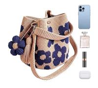 Generisch de ganchillo - Bolso con estampado floral - Bolso de - para mujeres y niñas, viaje diario al trabajo, un accesorio de y un recuerdo sentimental, perfecto, morado