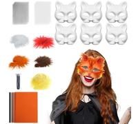 Generisch de gato en *1Set - Kit Materiali Maschera Gatto - Arte e Artigianato con Tessuto a Maglia e Feltro per Costumi Cosplay Festeja e Carnevale