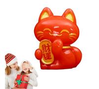 Generisch de gato Fortune - Mini figura de Maneki Neko | Escritorio de resina | Pequeño gato ondeante japonés | Gato en miniatura | compacto de buena suerte para la oficina y el hogar