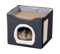 Generisch - de Gato: Refugio Interior de 20 cm, Cama Caliente, Cueva Cerrada | Casa ventilada semicerrada para Gatitos pequeños, medianos y Grandes, jardín, balcón, Patio, timidez