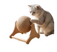 Generisch de madera para gatos - Bunny Scratcher Ball con base anti-punta para mascotas