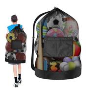 Generisch de Malla para Pelotas de fútbol - 101 x 76 x 1 cm - Organizador de Voleibol con Gran Capacidad | Multi Funcional Equipo Deportivo de Malla para Atletas jóvenes Mujeres