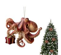 Generisch - de Navidad - acrílico Pintado a Mano, decoración navideña 2D de Animales Marinos | -Decoración temática para árbol, Coche, hogar, Adultos, Amigos, Acción de Gracias