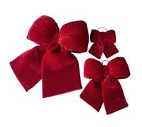 Generisch de Navidad - Bow | Red Christmas Tree Velvet Decoration | Bow Christmastree Ornament | Garland Bows for Tree Home Front Door Wreath Holiday Garland Wrapping Treat Bags