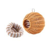 Generisch de pájaro para casa, ratán de imitación resistente a mordeduras, cama para pájaros y nidos adecuados para montaje en jaula, para cacatúas, periquitos, pinzones, periquitos