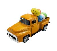 Generisch de Pascua, recogida de Pascua | modelo de coche de recogida con huevos | primavera pequeño camión decoraciones, Pascua granja Metalauto -Modelo para decoración navideña
