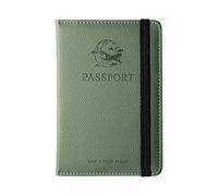 Generisch de Piel para Pasaporte, Protectora de Tarjeta de Identidad | Passportt Coverr Casse Organizador con Cartera para Tarjetas de crédito, Monedas, Tarjetas de Negocio, Verde, Ver