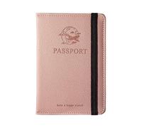 Generisch de Piel para Pasaporte, Protectora de Tarjeta de Identidad | Passportt Coverr Casse Organizador con Cartera para Tarjetas de crédito, Monedas, Tarjetas de Negocio, Rosa, Ver