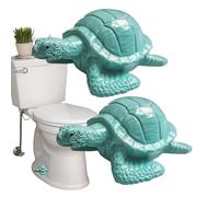 Generisch de rosca para inodoros, 2 unidades, forma de tortuga, de resina para tornillos de inodoro, para reemplazo de cisterna interior, baño, ducha, suelo