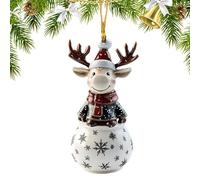 Generisch Decoración de árbol de Navidad, de Navidad, acrílico Santa Reno, Campana, Dibujos Animados, Accesorios para Fiestas, llaveros, decoración del hogar, residencial