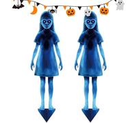 Generisch Decoración de Halloween al aire libre, 2 piezas Ghost Garden Stakes to Yard Display, 15,75 x 4,53 pulgadas Spooky Sign Set for Lawn, Driveway, Patio, Party Backdrop, Haunted House, Photo