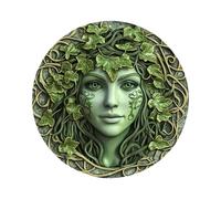Generisch Decoración de la Junta de la Señora del Árbol de Dios - Decoración de la Mesa de la Verde, Escultura Retro de 9.06 x 9.06 pulgadas | Decoración de esculturas de fantasía míticas