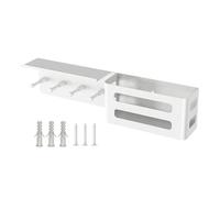 Generisch Decoración moderna - Soporte para llaves de pared con estante y 4 ganchos | Póster de pared para entrada, salón, dormitorio, apartamento, casa de campo, pasillo, puerta principal, oficina