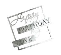 Generisch Decoración para tartas con texto "Happy Birthday My Love Cake Topper | Novedad Única Decoración de Tarta, Acrílico "Happy Birthday", elegante, para fiestas y aniversarios