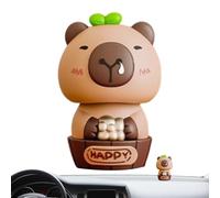 Generisch Decoraciones para salpicadero de coche, juguete solar Capybara, accesorios interiores para camping, viajes diarios, camión, consola de viaje por carretera