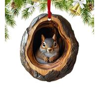 Generisch Decorazioni Per Albero Di Natale - Ornamento Natalizio Con Animali | Animaletti Appendibili Decorazioni Per Albero | Pendenti Figurine Acriliche 2D Per Stagione Campagna Appassionati