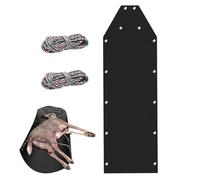 Generisch Deer Drag Sled, Reindeer Sled Game Hauler, Ice Fishing Snow for Hauling Gear, Multi-Purpose Utility for Hunting, Firewood, Accessories, Black, 23 * 76 in, polietileno de alta densidad