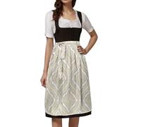 Generisch Delantal alemán con cordones para mujer, vestido tradicional de cosplay, elegante, traje histórico para fiestas, uso diario (beige, M)
