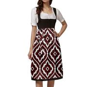 Generisch Delantal alemán con cordones para mujer, vestido tradicional de cosplay, elegante, traje histórico para fiestas, uso diario (café, S)