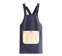 Generisch Delantal con peto de cocina sin mangas con espalda cruzada y toalla extraíble, uniforme de restaurante repelente al agua, Color1, L