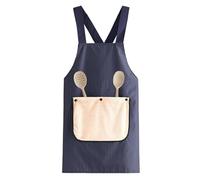 Generisch Delantal cruzado con bolsillo y espalda cruzada, delantal de cocina para hombre, para cocinar, hornear, limpiar, enseñar, jardinería, barbacoa, gastronomía, hogar, azul púrpura, Siehe