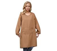 Generisch Delantal de cocina para mujer con bolsillos grandes, manga larga, delantal para cocinar, hornear, limpiar, trabajar, delantal de cocina, delantal de cocina, barbacoa, barbacoa para papá