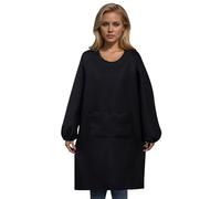 Generisch Delantal de cocina para mujer con bolsillos grandes, manga larga, delantal para cocinar, hornear, limpiar, trabajar, delantal de cocina, delantal de cocina, barbacoa, barbacoa para papá