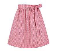 Generisch Delantal de fiesta a cuadros con cinturón de corbata para ocasiones especiales, rojo, L