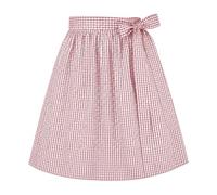 Generisch Delantal de fiesta a cuadros con cinturón de corbata para ocasiones especiales, Rosa., XL