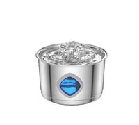 Generisch Depósito de agua con sistema de filtrado cuádruple, supersilencioso, inteligente y continuo, acero inoxidable, pantalla purificadora de agua (dispensador de agua moldeada + 2) (plata, 2,8 L)