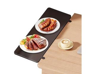 Generisch Desk Extender Tray, Keyboard Shelf, Folding Armrest Support, Ergonomic Elbow Rest Pad, Space Saving Computer Desktop Extension for Home, Offices, 50x20x1.2 cm, Wood Color, White