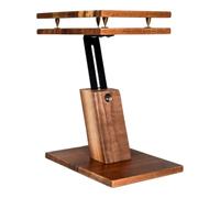Generisch Desktop Speaker Stands, Universal Monitor Speaker Rack, Solid Walnut,with Brass Vibration Absorption Nail Pad, Adjustable Height, for Computer, Bookshelf