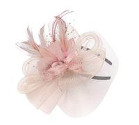 Generisch Detergente de color Caps Mujeres N Cintas Plumas Boda Y Sombrero Pin Malla Fascinator Gorras de Béisbol Gorras Mujer Negro, naranja, Talla única