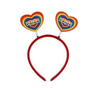 Generisch Diadema arco iris corazón orgullo mes Lgbtq accesorio para la cabeza sombrero brillante colorido amor decorativo diadema de verano festival fiesta corazón diadema diadema para fiesta