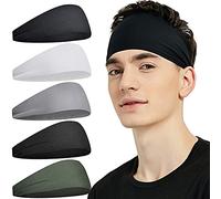 Generisch Diadema casco de bicicleta hombre unisex elástico deportes diadema para hombre diademas mujer negro, Blanco Gris Azul Verde Negro, Talla única