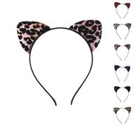 Generisch Diadema de orejas de leopardo, orejas de leopardo, diadema de gato, 2026, para adultos, Halloween, carnaval cosplay, accesorios de decoración de fiestas, leopardo, orejas de gato