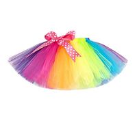 Generisch Diadema para niñas, tutú, fiesta, danza, ballet, arcoíris, falda, disfraz de Halloween, niño, multicolor, S