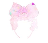 Generisch Diadema versátil para niñas con temática marina de lentejuelas y tul, princesas, tocado con estrellas brillantes, accesorio para el pelo, accesorio para el pelo para fiestas mágicas