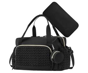 Generisch Diaper Bag, Large Capacity Diaper, 45x23x30cm/17.72x9.06x11.81 Pulgadas Bag Tote with Pacifier Case, Reusable Travel Accessories, Child Supplies for Home, Poliéster, Nylon, Negro