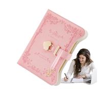 Generisch Diario con candado, cuaderno con candado - Cuaderno de tapa dura B6 de piel sintética con llave | 360 páginas, diario secreto para mujeres y niñas