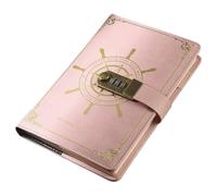 Generisch Diario de piel para portátil - Password Nautical Lock with Card Slot Pen | Locked Note Book Journals for Teen Girls Women Men Home Office School Dorm Travel Birthday Christmas