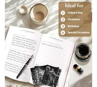 Generisch Diario para hombres | Planificador de álbumes de recortes Diario de papel para escribir - Historias de fotos de viaje | Para padres y abuelos | Cumpleaños, Navidad, vacaciones