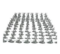 Generisch Diferentes piezas hombres figuras verdes soldados soldados para acción 1 figuras de juguete educación soldados (plata, talla única)