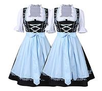Generisch Dirndl Damen midi Lang Dirndl Trachtkleid Trachtenrock Dirndlkleid komplettsets Trachtenmode Trachten Damen Teilig Dirndl Schürze Dirndlbluse Oktoberfest Dresses Dirndlkleid Blau Rot Grün