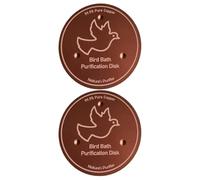 Generisch Disco de Cobre para baño de pájaros, 2 Unidades, purificador de Agua de Cobre, Disco de Apoyo de Puntos para Fuentes Exteriores Todo el año