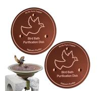 Generisch Disco de Cobre para Bebedero para pájaros, 2 Unidades, Limpiador de baño de pájaros, Disco de Apoyo de Puntos para Fuentes Exteriores Todo el año
