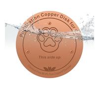 Generisch Disco de limpieza para baño de pájaros de cobre, forma compacta con superficie pulida, elemento de metal puro, características, para terrazas de jardín y patios traseros