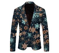Generisch Diseño de Papá Noel con diseño de copo de nieve de Navidad, elegante negocio para ocasiones festivas, marine, XL