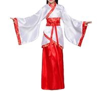 Generisch Disfraz antiguo de estilo vintage para escenarios históricos elegantes para actuaciones de cosplay, vestido festivo con bordado intrincado, ideal para mercados medievales (rojo, 13-14 años)